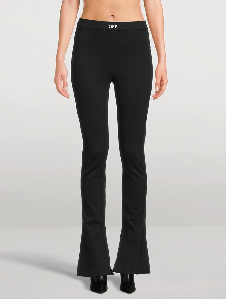 Split-Hem Flared Leggings