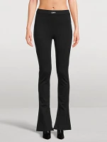 Split-Hem Flared Leggings