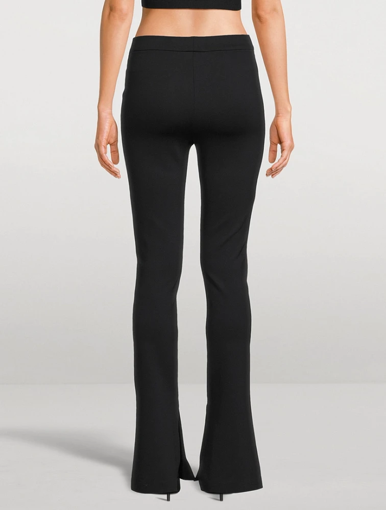 Split-Hem Flared Leggings