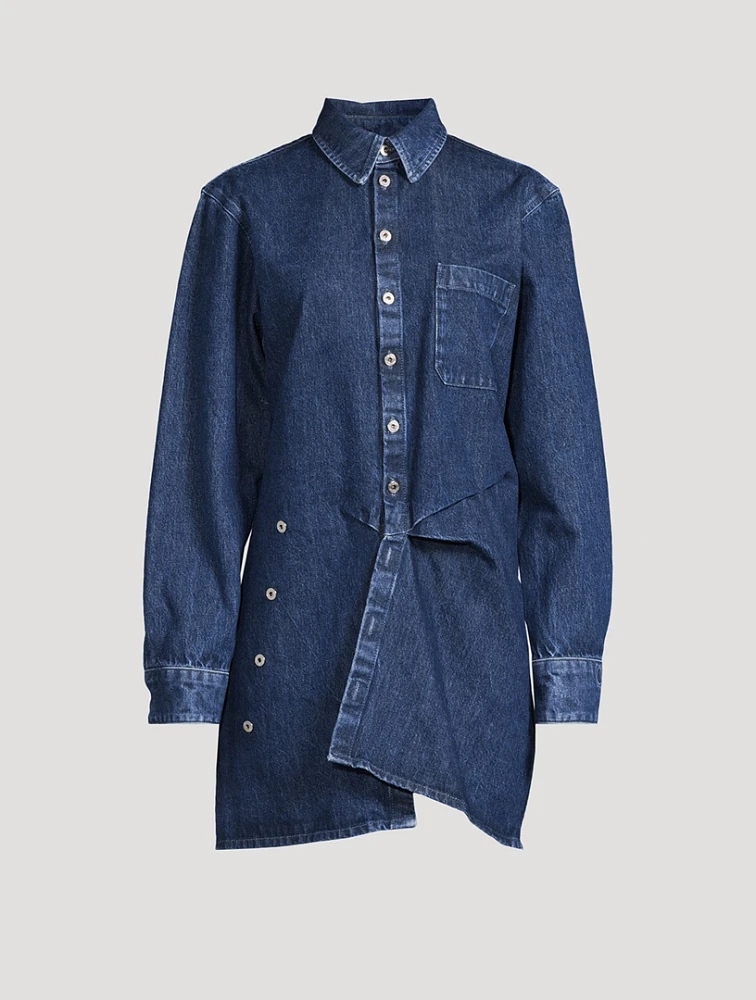 Twist Denim Shirt Dress