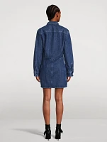 Twist Denim Shirt Dress