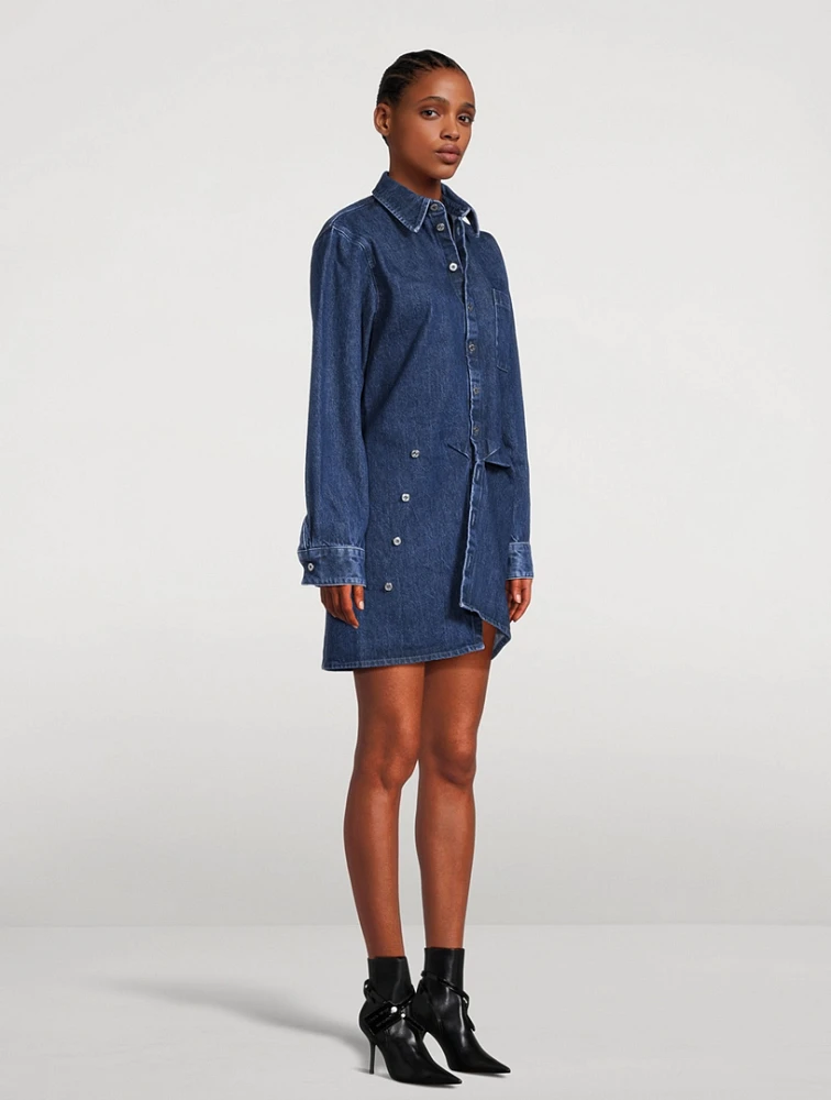 Twist Denim Shirt Dress