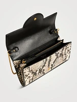B-Buzz Snakeskin-Embossed Leather Chain Wallet