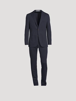 Cotton-Blend Seersucker Two-Piece Suit