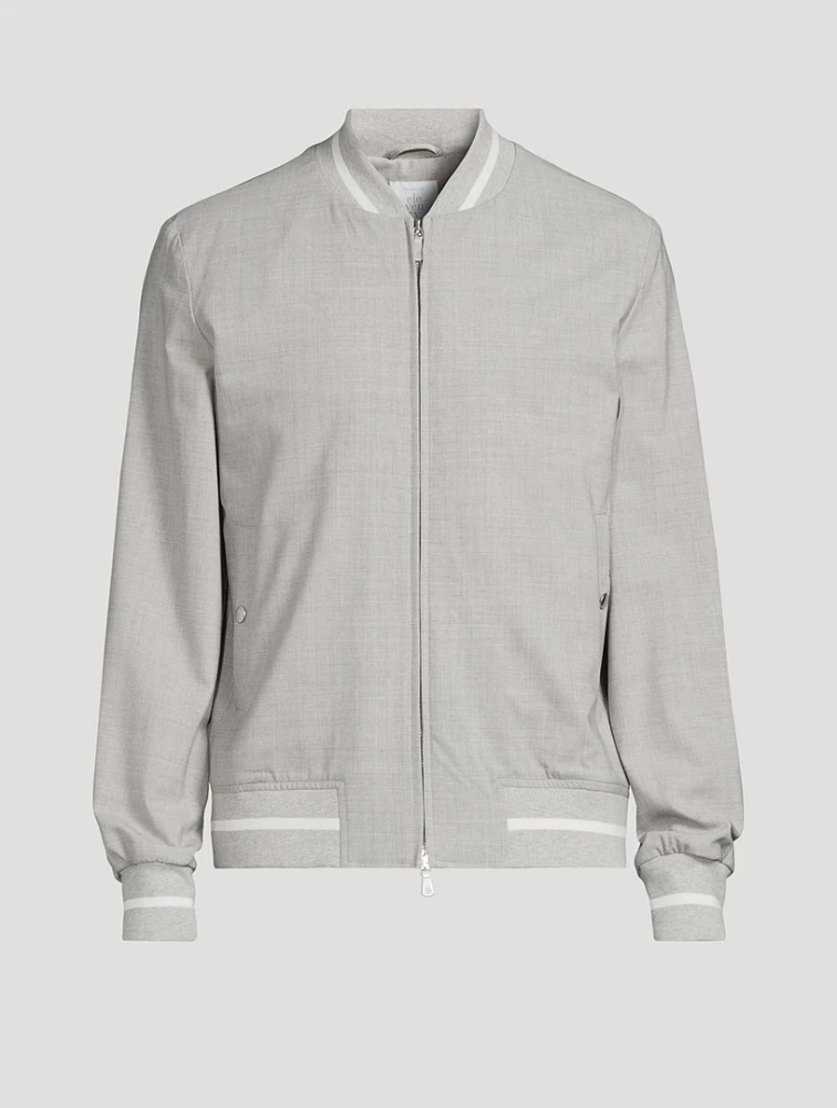 Stretch Wool Bomber Jacket