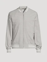 Stretch Wool Bomber Jacket