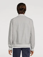 Stretch Wool Bomber Jacket