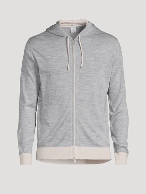 Wool And Silk Zip Hoodie