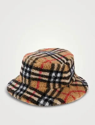 Check Fleece Bucket Hat