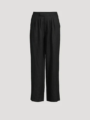 Louis Wide-Leg Linen Trousers