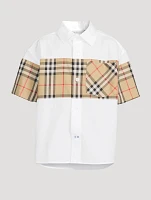 Check Panel Cotton Shirt