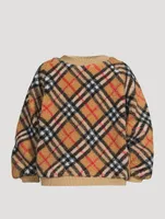Check Fleece Sweater