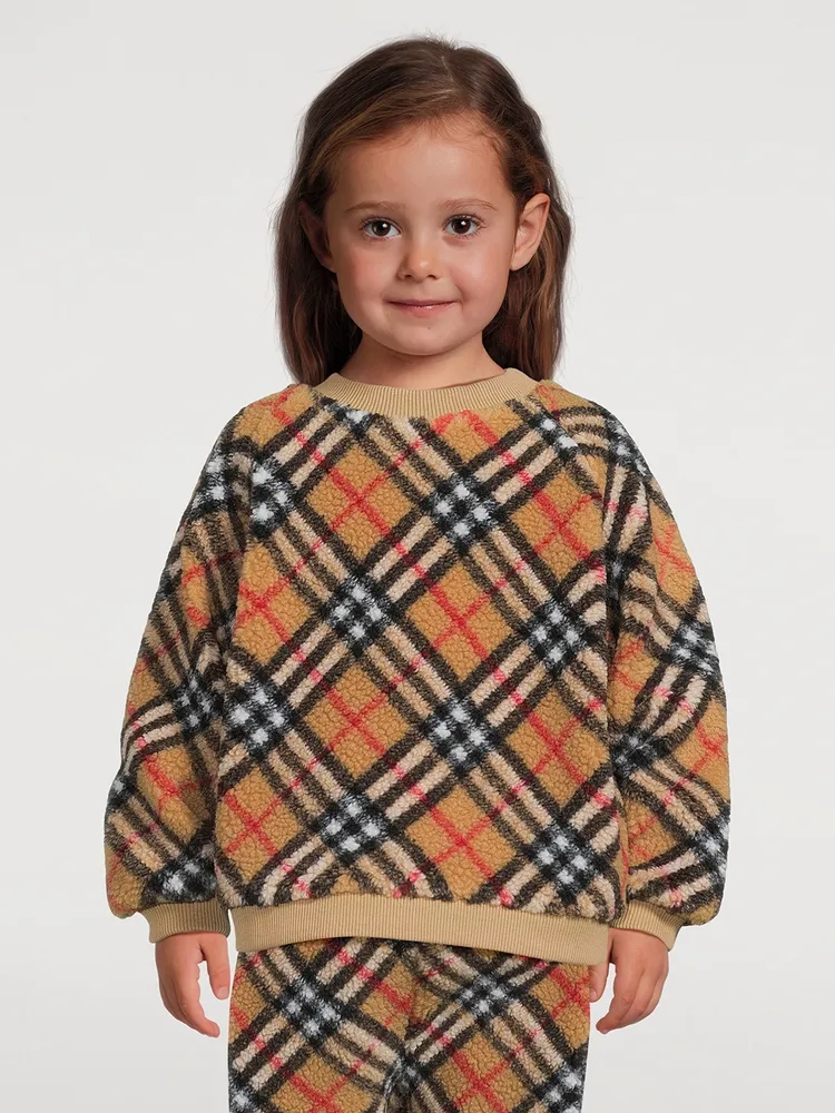 Check Fleece Sweater