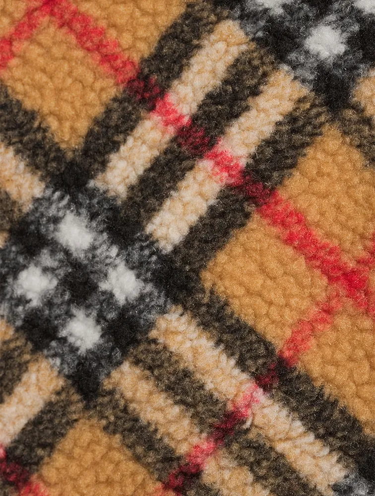 Check Fleece Sweater