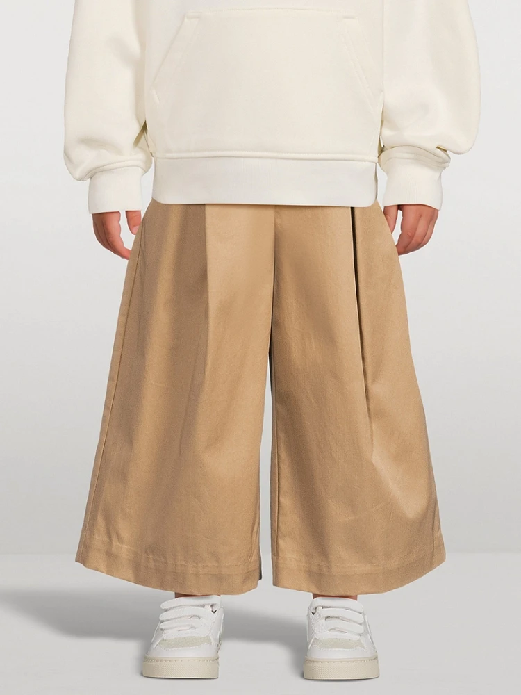 Pleated Cotton Trousers