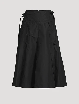 Tie-Waist Midi Skirt
