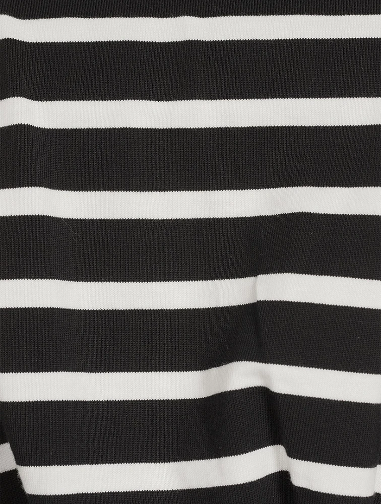 Draped T-Shirt Stripe Print