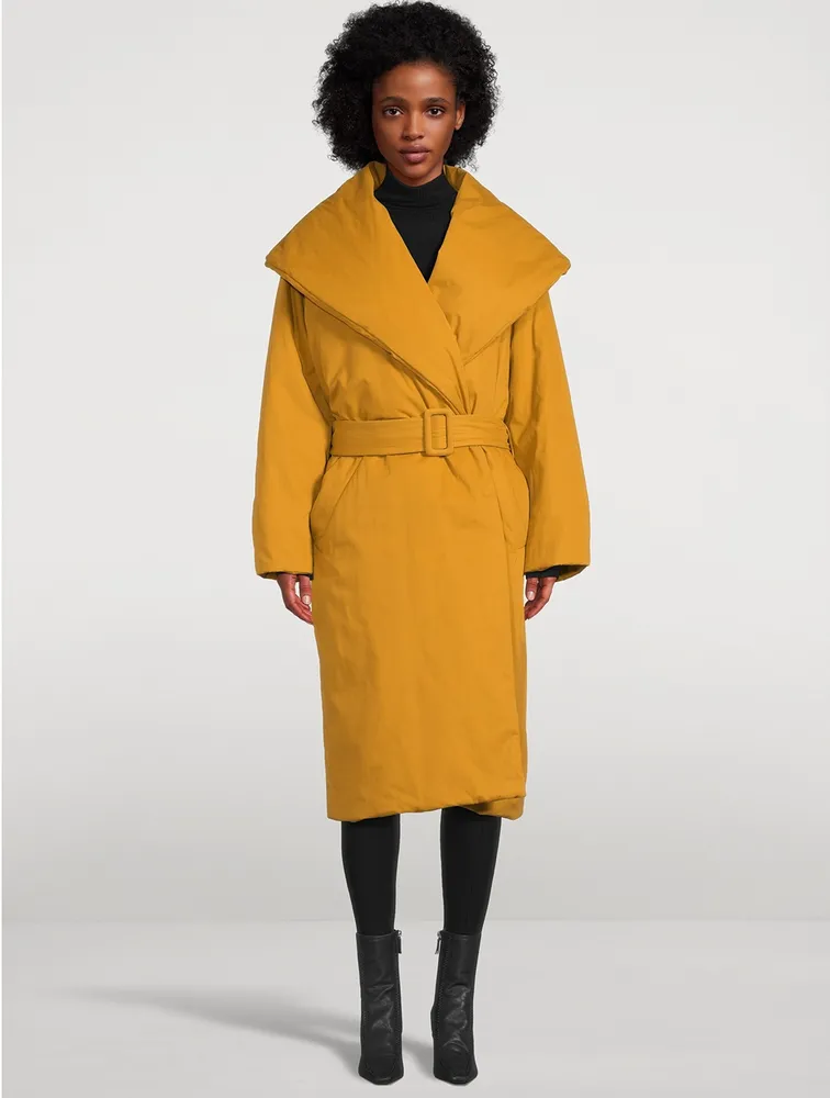 Cotton Wrap Puffer Coat