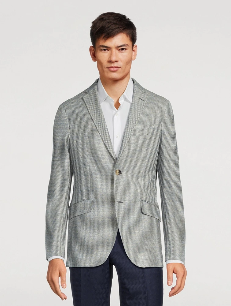 Linen-Blend Jersey Jacket