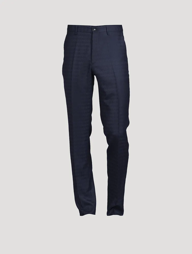 Wool Jacquard Pants