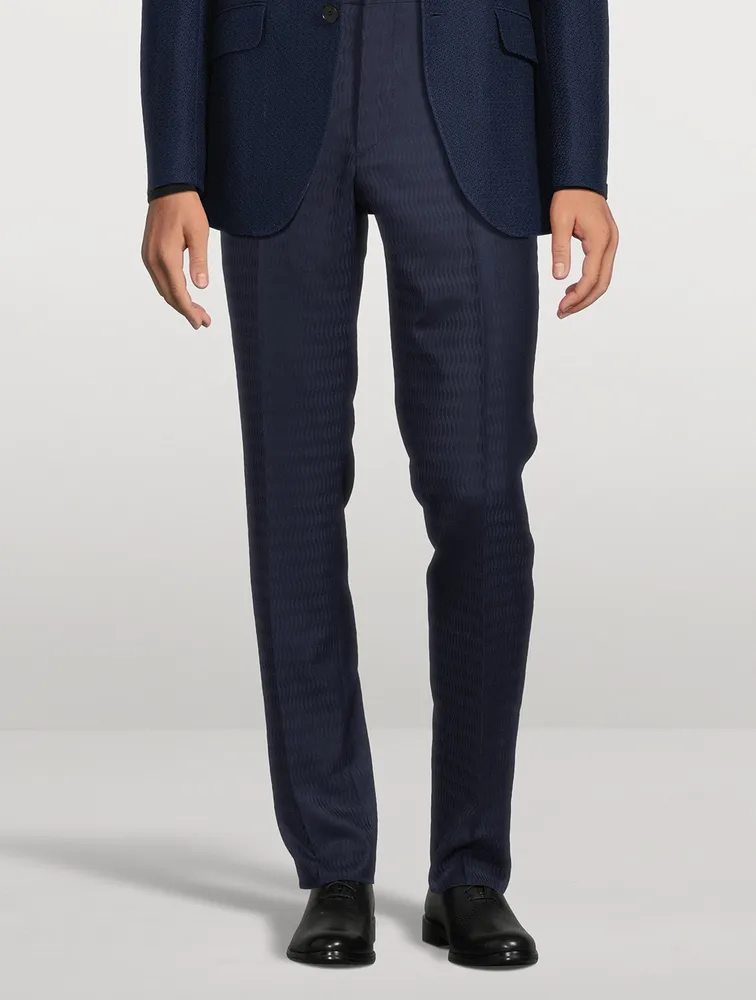 Wool Jacquard Pants