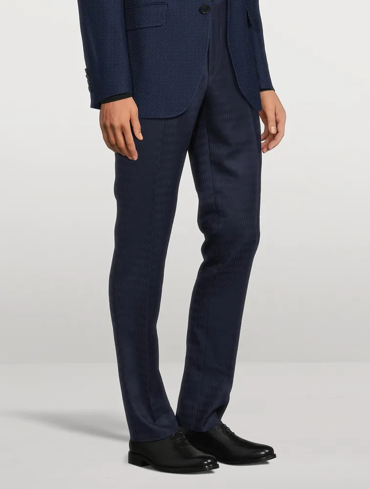 Wool Jacquard Pants
