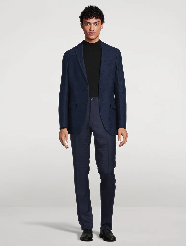 Wool Jacquard Pants