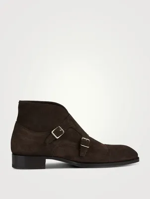 Elkan Suede Monk Strap Boots