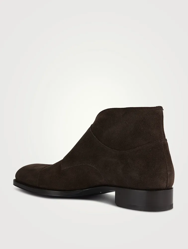 Elkan Suede Monk Strap Boots
