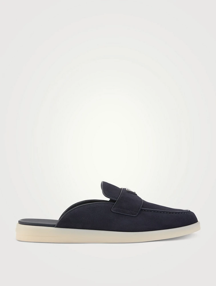 Suede Slip-On Mule Shoes