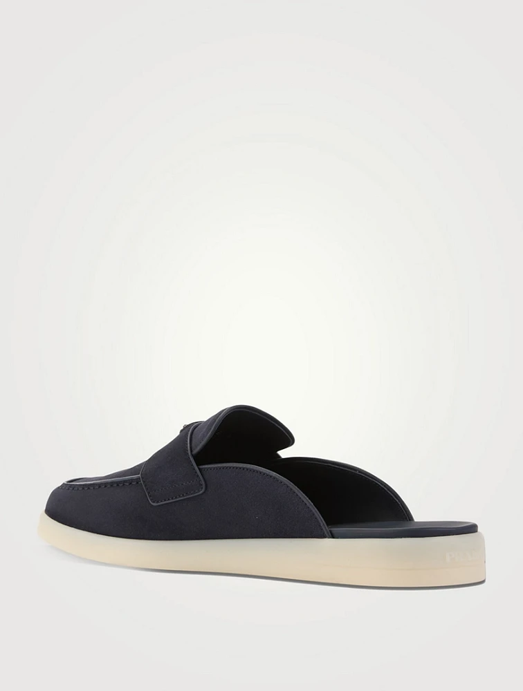 Suede Slip-On Mule Shoes