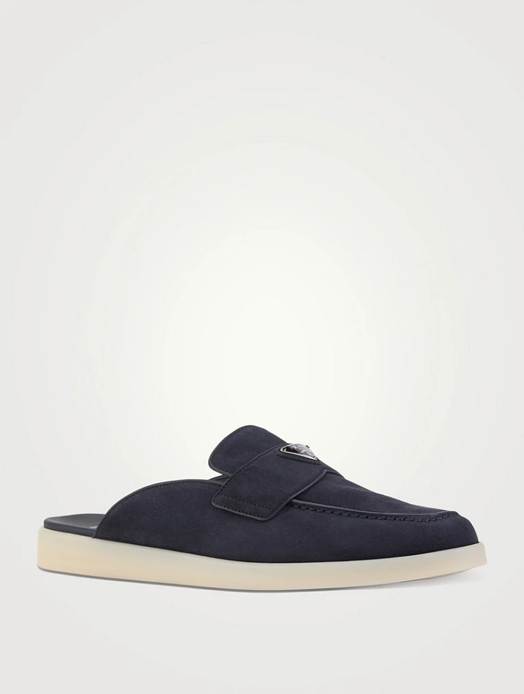 Suede Slip-On Mule Shoes