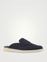 Suede Slip-On Mule Shoes