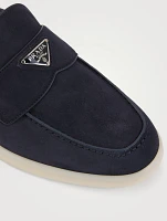 Suede Slip-On Mule Shoes