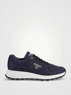 Re-Nylon And Leather Sneakers