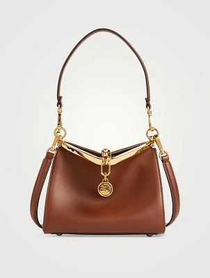 Mini Vela Leather Shoulder Bag