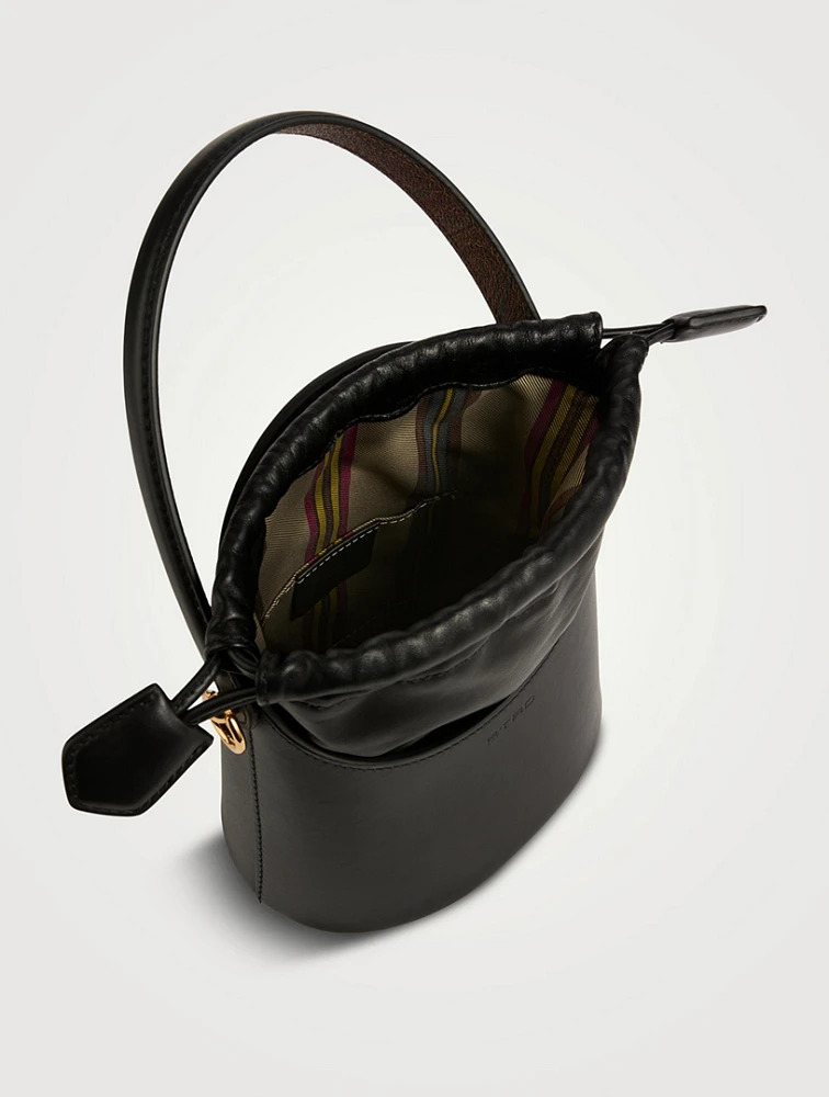 Mini Saturno Leather Bucket Bag