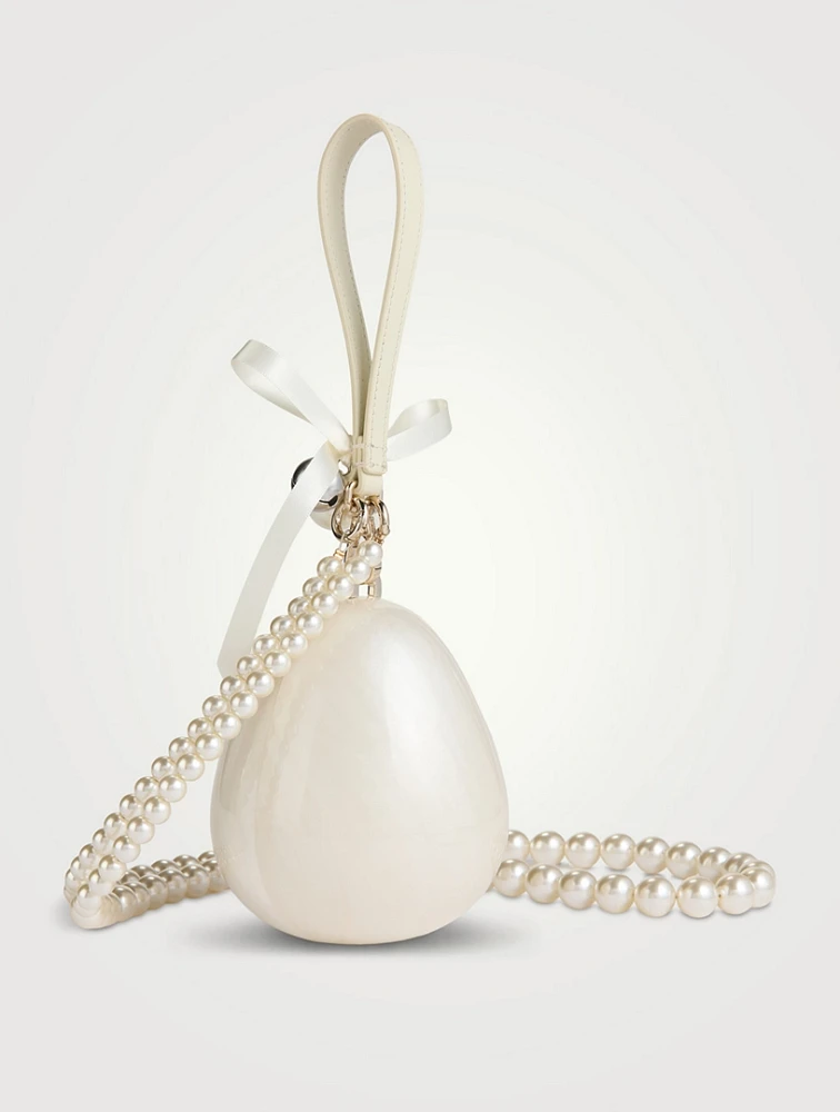 Micro Pearl Egg Bag With Bell Charm