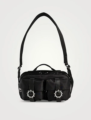 Embellished Nylon Crossbody Bag