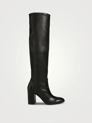 Yuliana Leather Knee-High Slouch Boots