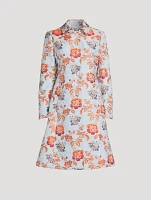 Floral Jacquard Coat