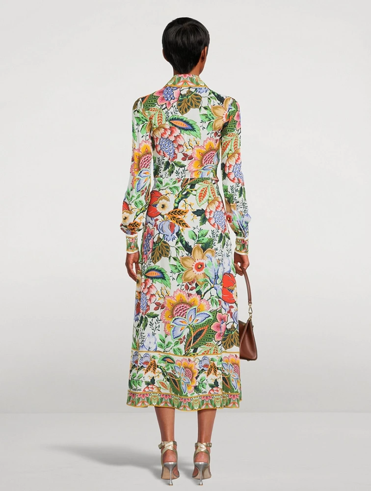 Cotton Shirt Dress Floral Print