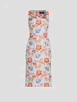 Floral Jacquard Sheath Dress