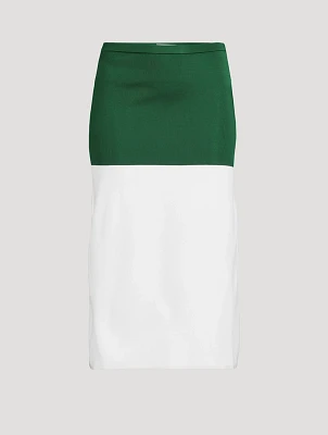 Layered Colourblock Midi Skirt