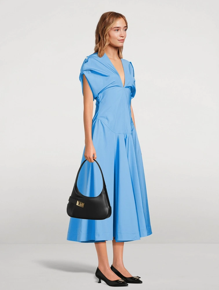 Poplin Midi Dress