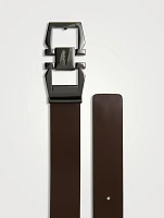 Gancini Leather Reversible Belt