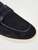 Suede Deconstructed Loafers