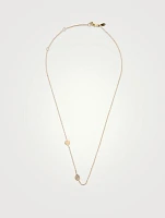 Love Letter Kelly 14K Gold Tennis Racket And Heart Necklace With Diamond