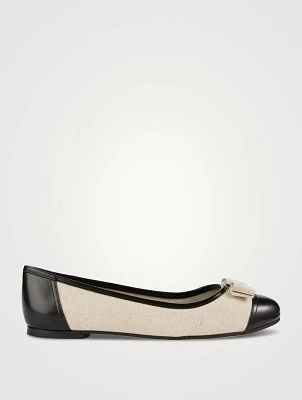Varina Canvas And Leather Ballet Flats