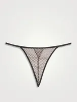 Crystal Fishnet V-String